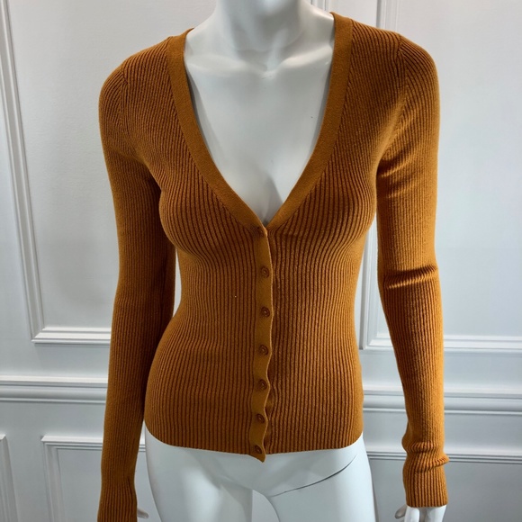 Urban Outfitters Sweaters - Urban Outfitters S Jaune Cardigan Sweater Knit E5